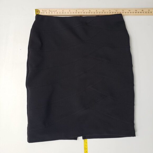 Joe Benbasset Black Bodycon Pencil Skirt Size M Minimalist Chic Office Party - Picture 3 of 5